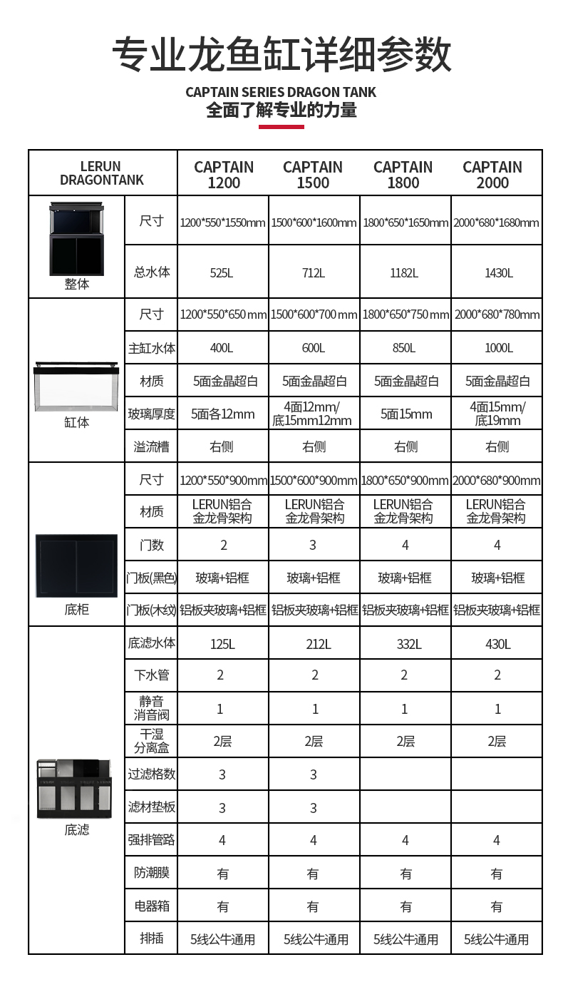 雷狼水族箱超白玻璃龙鱼缸